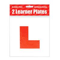 County Stationery Magnetic L Red Plates - 2 Pack