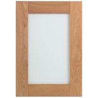 cooke lewis chesterton solid oak glazed door w500mm