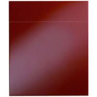 Cooke & Lewis Raffello High Gloss Red Slab Drawerline Door & Drawer Front (W)600mm Set Door & 1 Drawer Pack