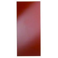 Cooke & Lewis Raffello High Gloss Red Slab Tall Fridge Freezer Door (W)600mm