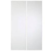 Cooke & Lewis Raffello High Gloss White Slab Larder Door (W)300mm Set of 2