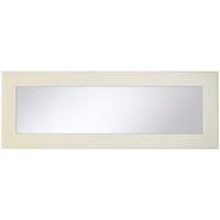 Cooke & Lewis Raffello High Gloss Cream Slab Glazed Bridging Door / Pan Drawer Front (W)1000mm