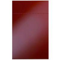 Cooke & Lewis Raffello High Gloss Red Slab Drawerline Door & Drawer Front (W)450mm Set of 2