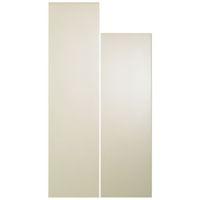 Cooke & Lewis Raffello High Gloss Cream Slab Tall Larder Door (W)300mm Set of 2