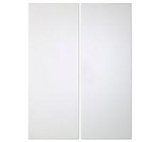 Cooke & Lewis Raffello High Gloss White Slab Corner Wall Door (W)625mm Set of 2