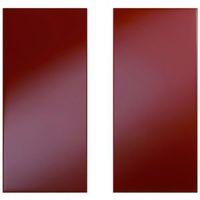 Cooke & Lewis Raffello High Gloss Red Slab Corner Base Door (W)925mm Set of 2