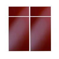 Cooke & Lewis Raffello High Gloss Red Slab Corner Base Drawerline Door (W)925mm Set of 2