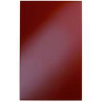 Cooke & Lewis Raffello High Gloss Red Slab Larder Door (W)600mm Set of 2