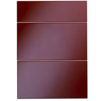 cooke lewis raffello high gloss red slab drawer front w500mm set of 3