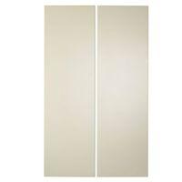 Cooke & Lewis Raffello High Gloss Cream Slab Tall Corner Wall Door (W)625mm Set of 2