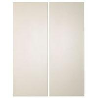 Cooke & Lewis Raffello High Gloss Cream Slab Corner Wall Door (W)625mm Set of 2