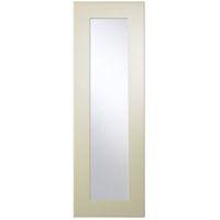 Cooke & Lewis Raffello High Gloss Cream Slab Tall Glazed Door (W)300mm