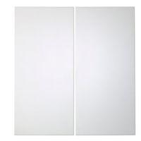 Cooke & Lewis Raffello High Gloss White Slab Corner Base Door (W)925mm Set of 2