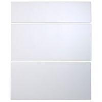 cooke lewis raffello high gloss white slab drawer front w600mm set of  ...