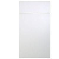 Cooke & Lewis Raffello High Gloss White Slab Drawer Line Door & Drawer Front (W)400mm Set Door & 1 Drawer Pack