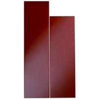 Cooke & Lewis Raffello High Gloss Red Slab Tall Larder Door (W)300mm Set of 2