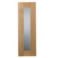 Cooke & Lewis Chesterton Solid Oak Tall Glazed Door (W)300mm