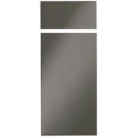 Cooke & Lewis Raffello High Gloss Anthracite Slab Drawer Line Door & Drawer Front (W)300mm Set of 1 Door & 1 Drawer Pac