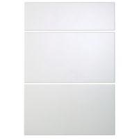 Cooke & Lewis Raffello High Gloss White Slab Drawer Front (W)500mm Set of 3