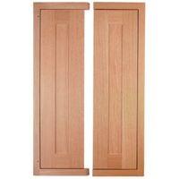 Cooke & Lewis Carisbrooke Oak Framed Tall Corner Wall Door (W)625mm Set of 2