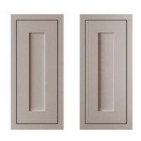 Cooke & Lewis Carisbrooke Taupe Framed Corner Base Door (W)925mm Set of 2