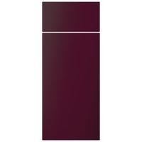 Cooke & Lewis Raffello High Gloss Aubergine Slab Drawerline Door & Drawer Front (W)300mm Set Door & 1 Drawer Pack