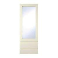 Cooke & Lewis Appleby High Gloss Cream Tall Dresser Door & Drawer Front (W)500mm Set of 3