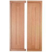 cooke lewis carisbrooke oak framed corner wall door w625mm set of 2