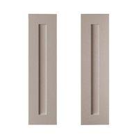 Cooke & Lewis Carisbrooke Taupe Tall Corner Wall Door (W)625mm Set of 2