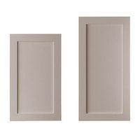 cooke lewis carisbrooke taupe tall larder door w600mm set of 2