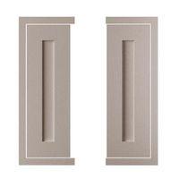 cooke lewis carisbrooke taupe framed corner wall door w625mm set of 2