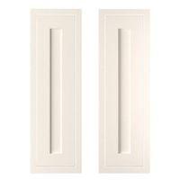 cooke lewis carisbrooke ivory framed larder door w300mm set of 2