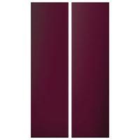 Cooke & Lewis Raffello High Gloss Aubergine Tall Corner Wall Door (W)625mm Set of 2