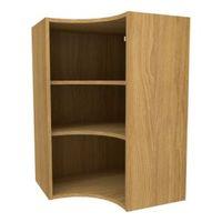 Cooke & Lewis Oak Effect Curved Corner Tall Wall Cabinet (W)625mm