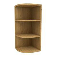 cooke lewis oak effect deep curved end wall cabinet w335mm