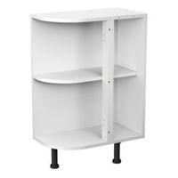 cooke lewis white curved end base cabinet w335mm