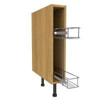 cooke lewis oak effect pull out base cabinet w150mm