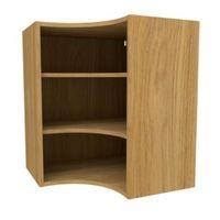 cooke lewis oak effect deep curved corner wall cabinet w625mm