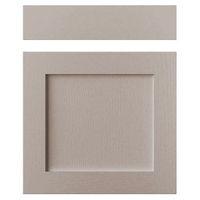 Cooke & Lewis Carisbrooke Taupe Drawerline Door & Drawer Front (W)600mm Set Door & 1 Drawer Pack