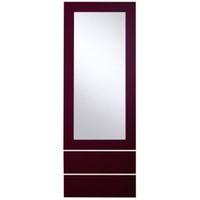 Cooke & Lewis Raffello High Gloss Aubergine Slab Tall Dresser Door & Drawer Front (W)500mm Set of 3