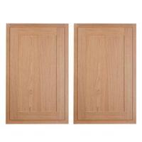 Cooke & Lewis Carisbrooke Oak Framed Larder Door (W)600mm Set of 2