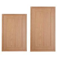Cooke & Lewis Carisbrooke Oak Framed Tall Larder Door (W)600mm Set of 2