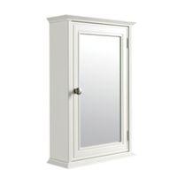 Cooke & Lewis Romano Single Door White Mirror Cabinet