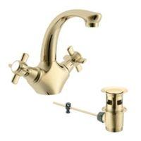 cooke lewis cascade waterfall 2 lever basin mixer tap