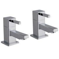 cooke lewis meribel chrome hot cold bath pillar tap pack of 2