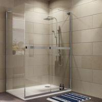 Cooke & Lewis Grandeur Rectangular RH Shower Enclosure with Single Sliding Door (W)1400mm (D)900mm
