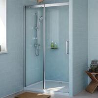 Cooke & Lewis Carmony LH Single Sliding Soft Close Shower Door (W)1200mm