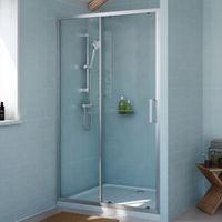 cooke lewis exuberance single sliding shower door w1200mm