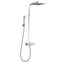 Cooke & Lewis Tidal Chrome Thermostatic Bar Mixer Shower with Diverter