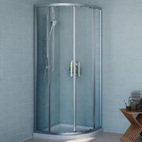 Cooke & Lewis Exuberance Quadrant Shower Enclosure with Double Sliding Doors (W)900mm (D)900mm